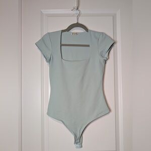 Intimately by Free People Square Eyes Bodysuit Mint Green Size Small